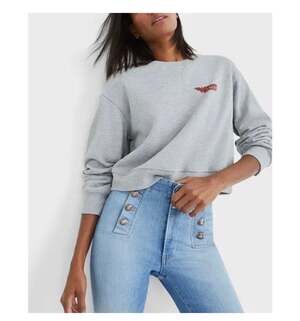 Veronica Beard Wonder Woman Heather Grey Crewneck Sweatshirt